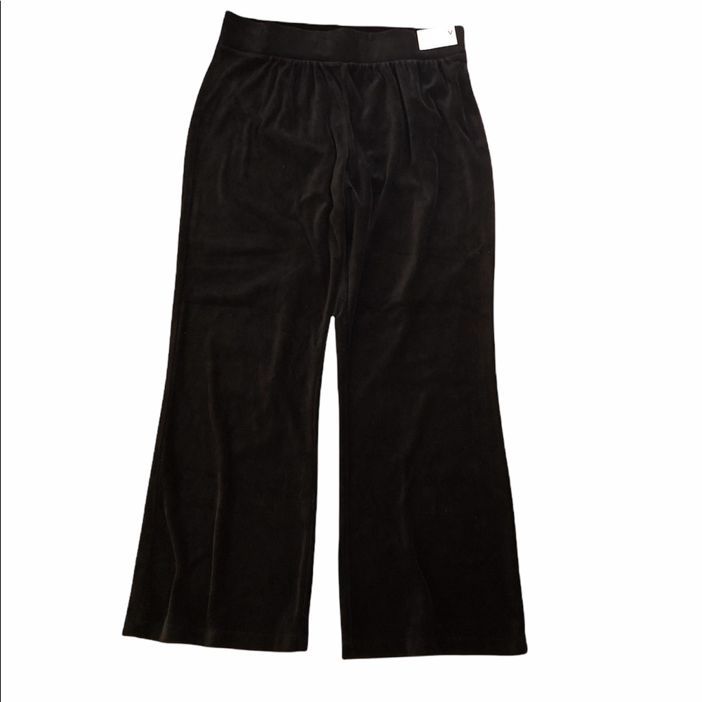 VENEZIA SPORT by LANE BRYANT Black Velour Pants Sz 1X (14/16)